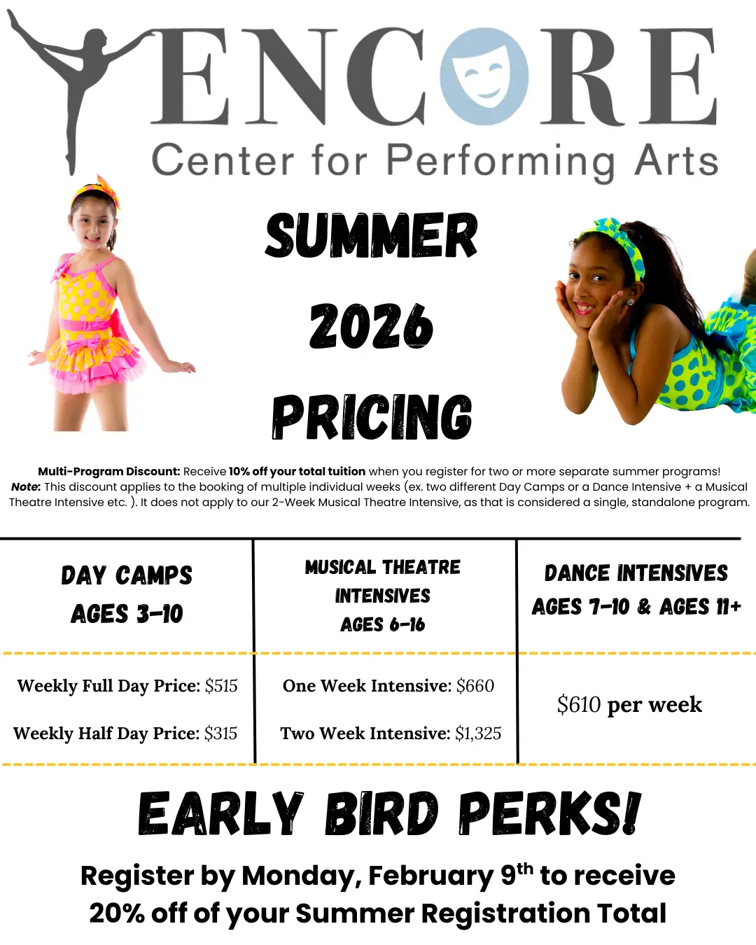 Encore Summer 2026 Pricing Encore Summer 2026 Pricing